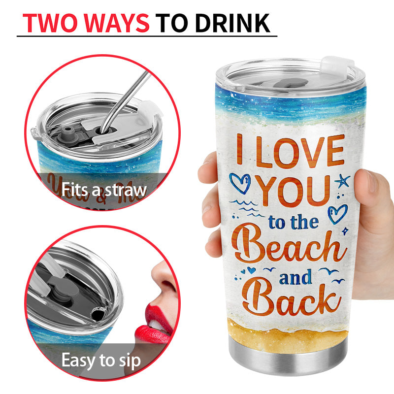 Beach Old Couple The Day I Met You - Couple Gift - Personalized Custom Tumbler