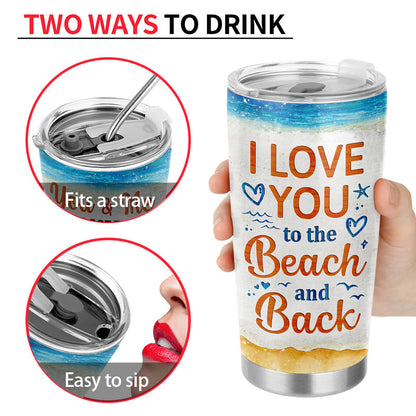 Beach Old Couple The Day I Met You - Couple Gift - Personalized Custom Tumbler