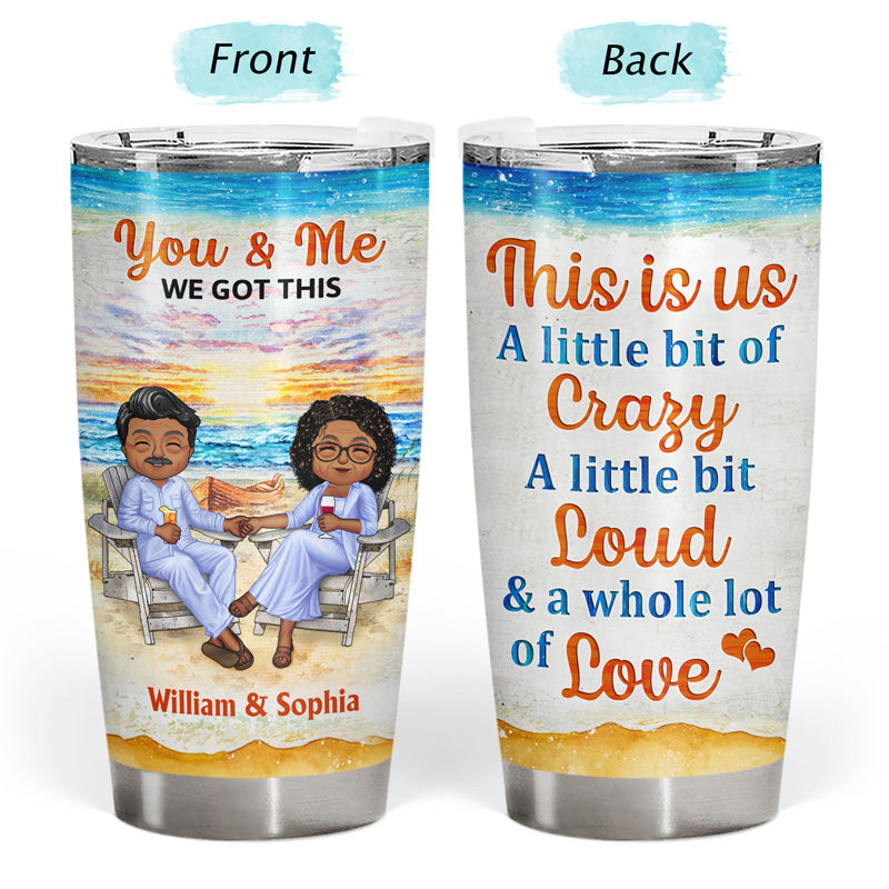 Beach Old Couple The Day I Met You - Couple Gift - Personalized Custom Tumbler