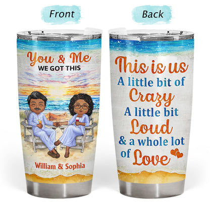 Beach Old Couple The Day I Met You - Couple Gift - Personalized Custom Tumbler