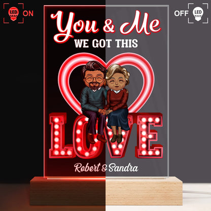 Together Since - Anniversary, Birthday Gift For Spouse, Lover, Husband, Wife, Boyfriend, Girlfriend, Couple - Personalized Custom 3D Led Light Wooden Base