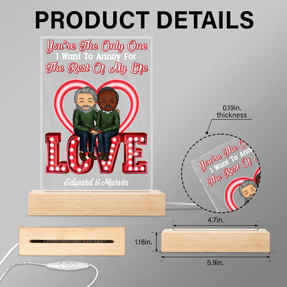 Together Since - Anniversary, Birthday Gift For Spouse, Lover, Husband, Wife, Boyfriend, Girlfriend, Couple - Personalized Custom 3D Led Light Wooden Base
