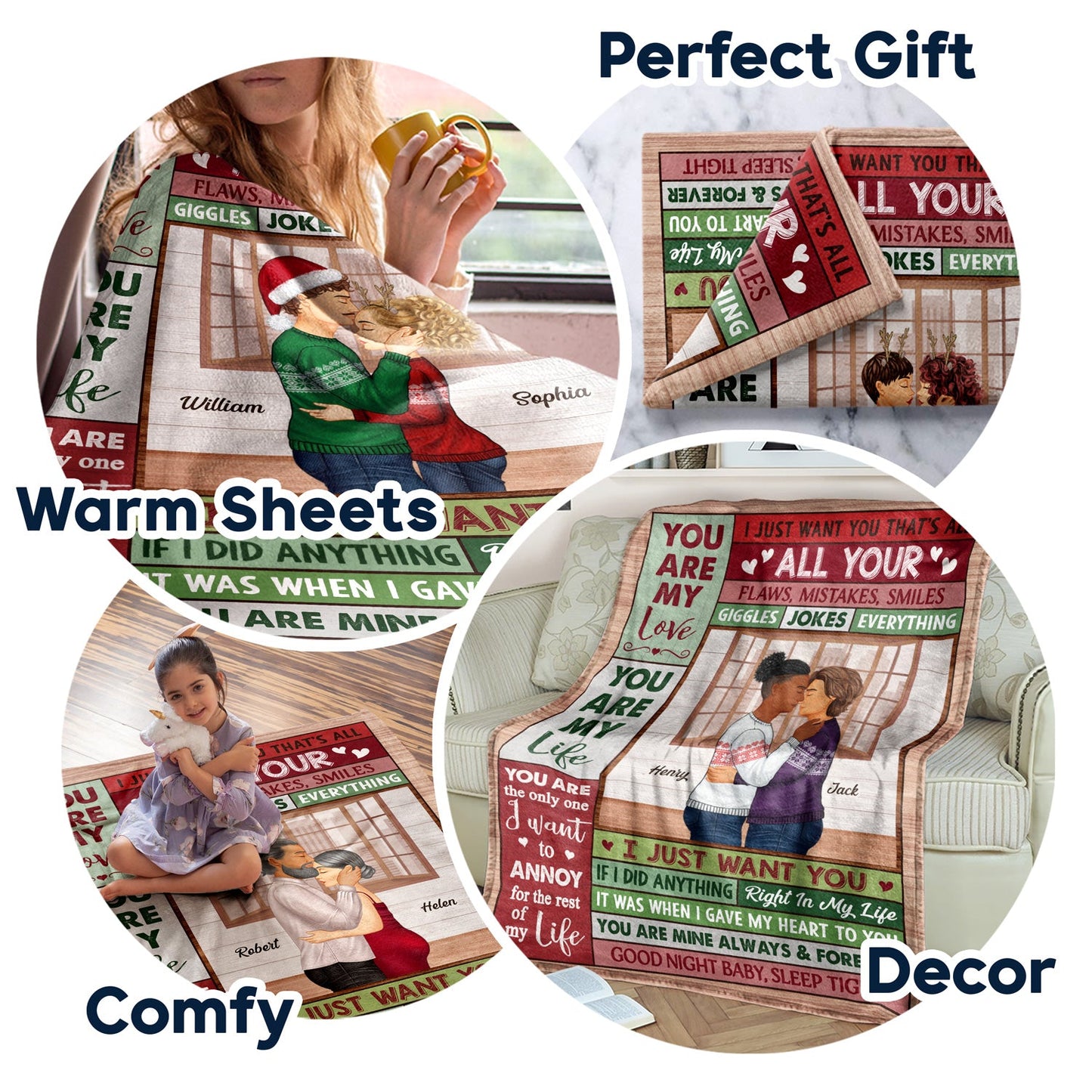 You're The Only One I Just Want You That All - Loving, Anniversary Gift For Spouse, Couples, Husband, Wife - Personalized Fleece Blanket