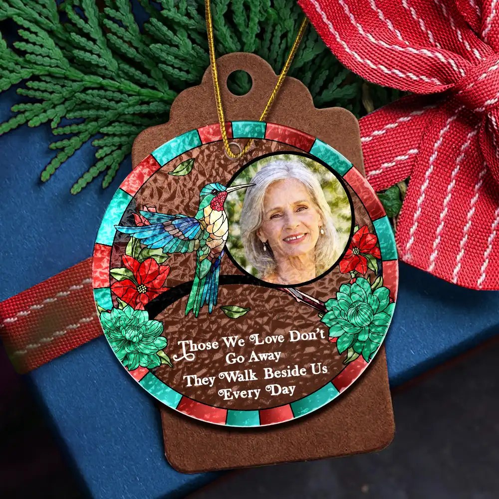 Custom Photo I'm Always With You Memorial - Personalized Circle Acrylic Ornament