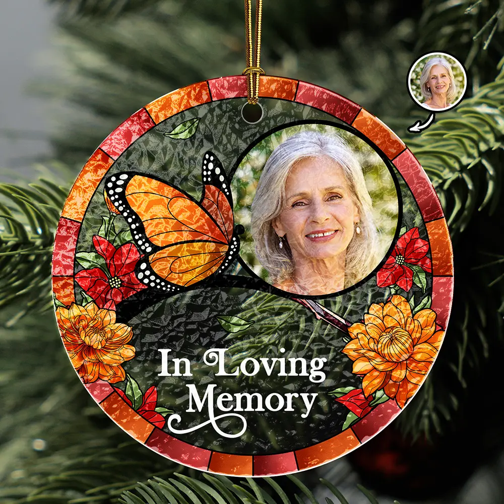 Custom Photo I'm Always With You Memorial - Personalized Circle Acrylic Ornament