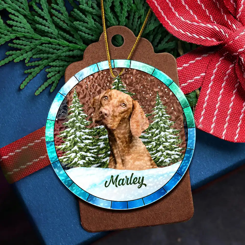 Custom Photo Christmas Pet Lovers - Personalized Acrylic Ornament