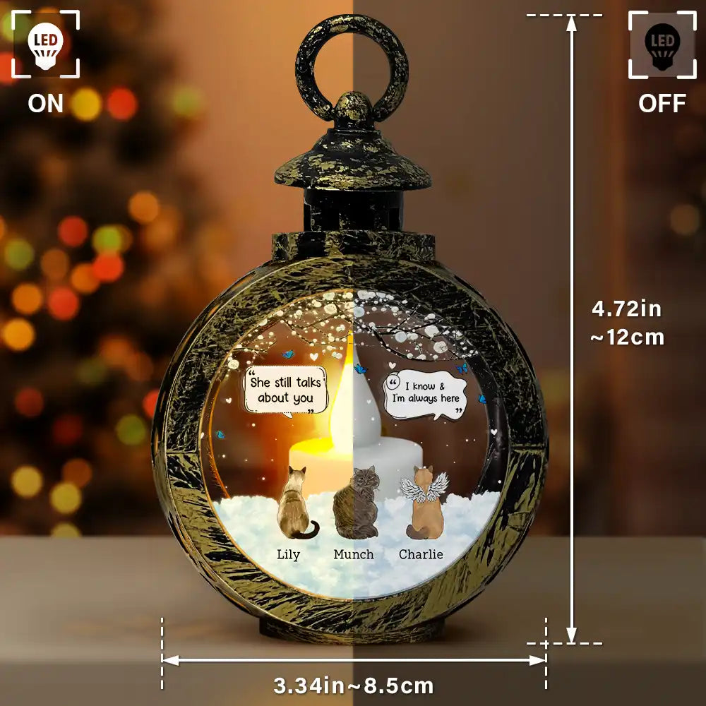 They Still Talk About You Pet Memorial - Personalized Candlelight Lantern Ornament