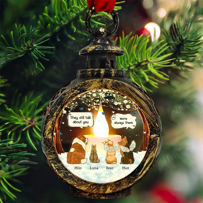 They Still Talk About You Pet Memorial - Personalized Candlelight Lantern Ornament