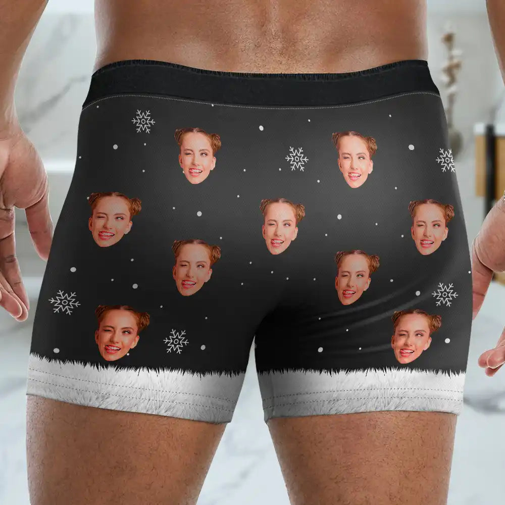 Custom Photo Funny I've Got A Big Package For You Husband - Personalized Men's Boxer Briefs