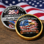 America 250th Anniversary US Pride Patriotic Eagle - Personalized Commemorative Keepsake Coin
