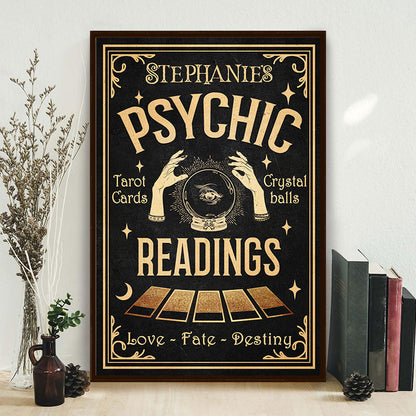 Tarot Psychic Readings Crystal Ball Custom Poster, Tarot, Fortune Teller, Witchcraft, Halloween Decor