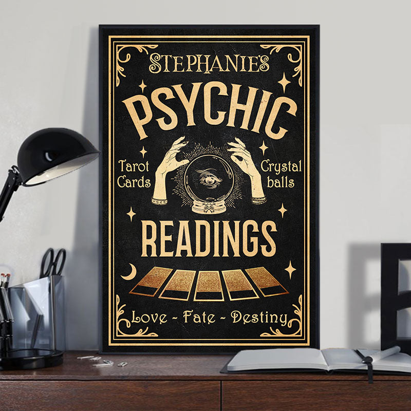 Tarot Psychic Readings Crystal Ball Custom Poster, Tarot, Fortune Teller, Witchcraft, Halloween Decor