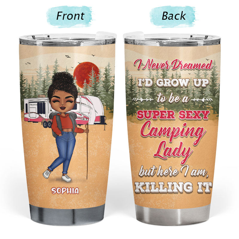 Camping Chibi Just A Girl Who Loves Camping - Personalized Custom Tumbler