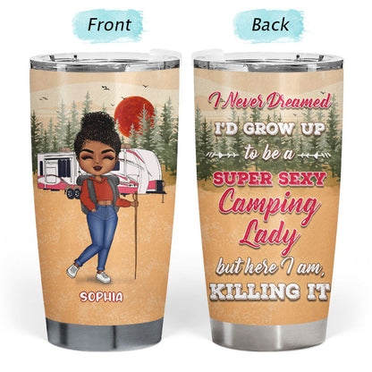 Camping Chibi Just A Girl Who Loves Camping - Personalized Custom Tumbler