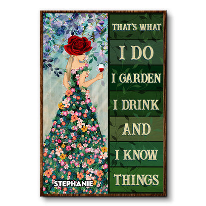 I Garden I Drink - Gift For Gardening - Personalized Custom Poster
