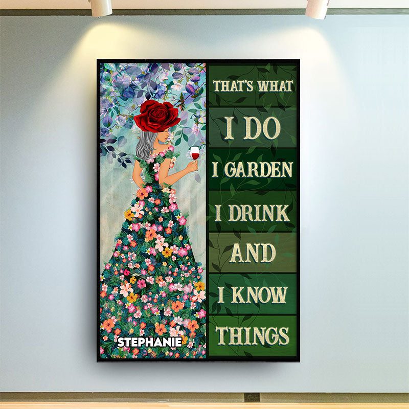 I Garden I Drink - Gift For Gardening - Personalized Custom Poster