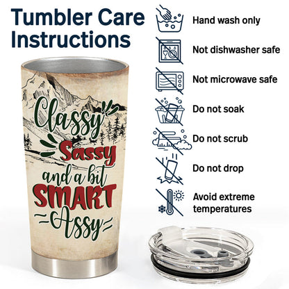 Camping Chibi Girl Classy Sassy Queen - Personalized Custom Tumbler