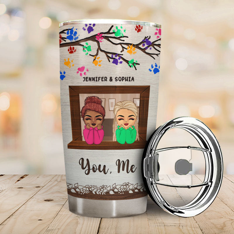 You, Me & The Dogs - Gift For Couple - Personalized Custom Tumbler