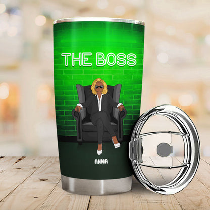 The Boss The Real Boss - Gift For Couples - Personalized Custom Tumbler