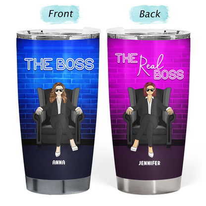 The Boss The Real Boss - Gift For Couples - Personalized Custom Tumbler