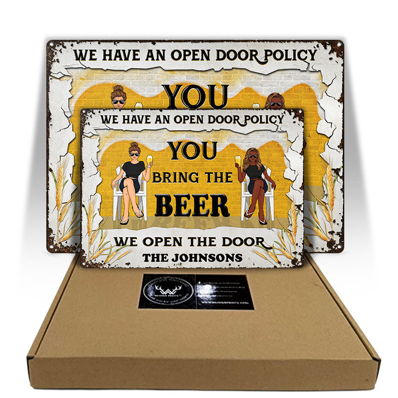 Bring The Beer - Gift For Couples - Personalized Custom Classic Metal Signs