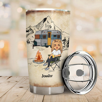 Camping Queens The Girls Are Drinking - Personalized Custom Tumbler