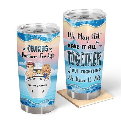 Traveling Cruise Couple Husband And Wife Cruising Partners - Personalized Custom Tumbler