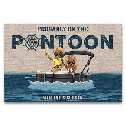 Couple Probably On The Pontoon - Personalized Custom Doormat