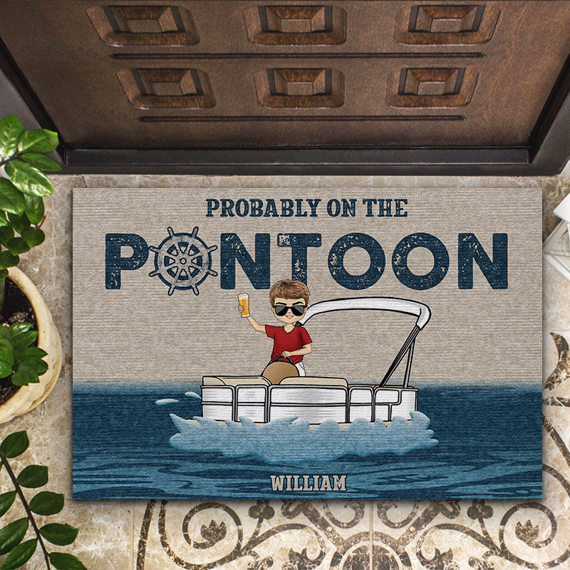 Couple Probably On The Pontoon - Personalized Custom Doormat