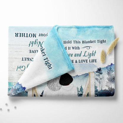 Lake Mother And Daughter Hold This Blanket Tight - Personalized Custom Fleece Blanket