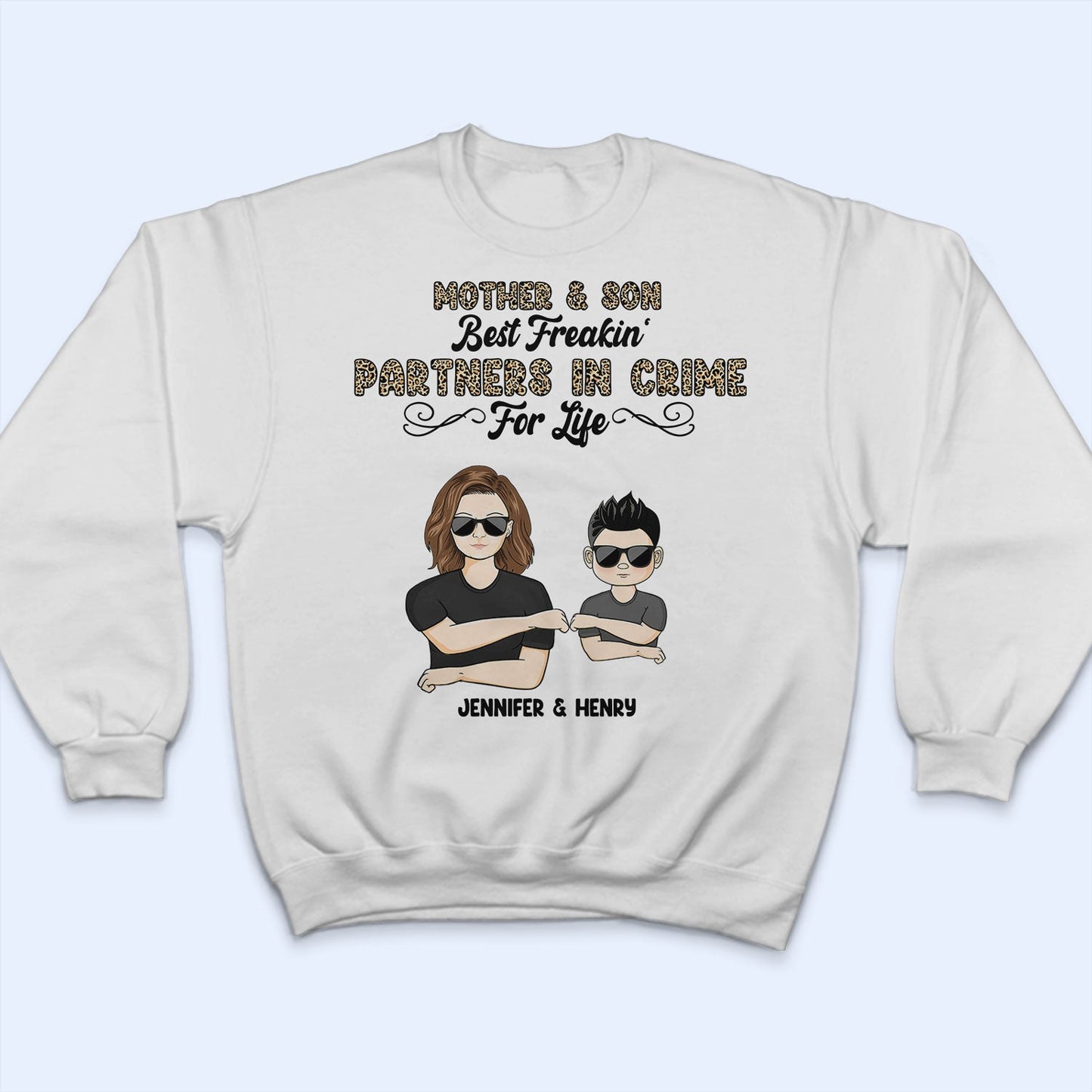 Mother & Daughter Best Partners In Crime - Gift For Mom - Personalized Custom T Shirt