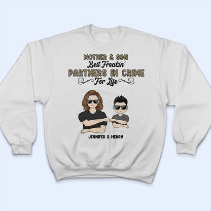 Mother & Daughter Best Partners In Crime - Gift For Mom - Personalized Custom T Shirt