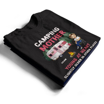 Camping Grandma Young At Heart - Gift For Camping Lovers - Personalized Custom T Shirt