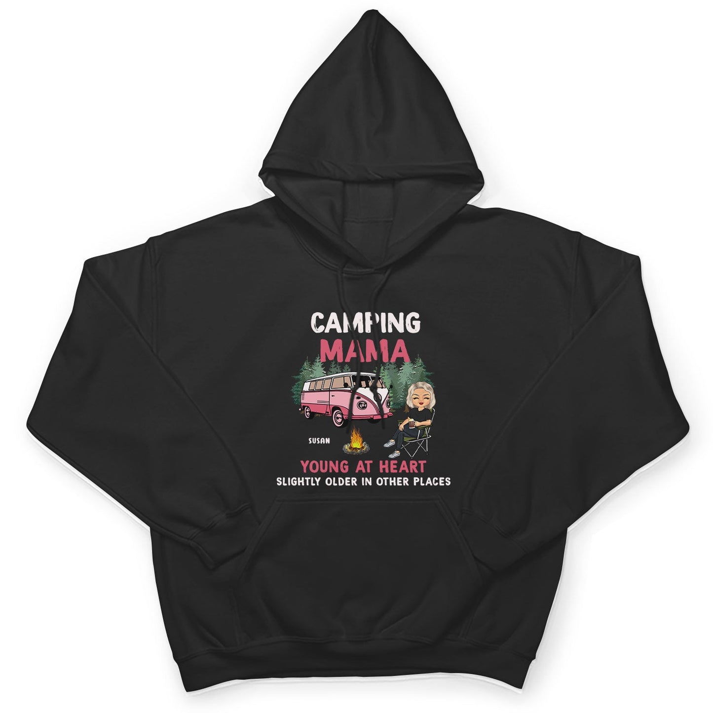 Camping Grandma Young At Heart - Gift For Camping Lovers - Personalized Custom T Shirt