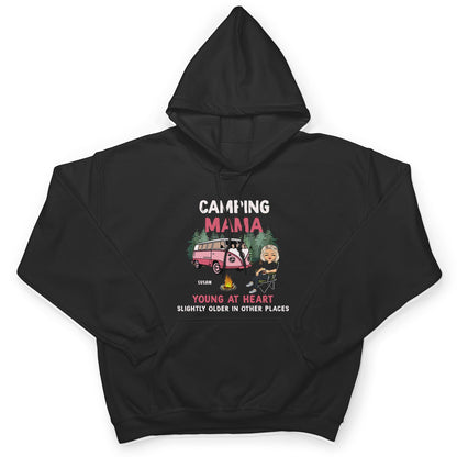 Camping Grandma Young At Heart - Gift For Camping Lovers - Personalized Custom T Shirt