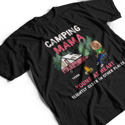 Camping Grandma Young At Heart - Gift For Camping Lovers - Personalized Custom T Shirt
