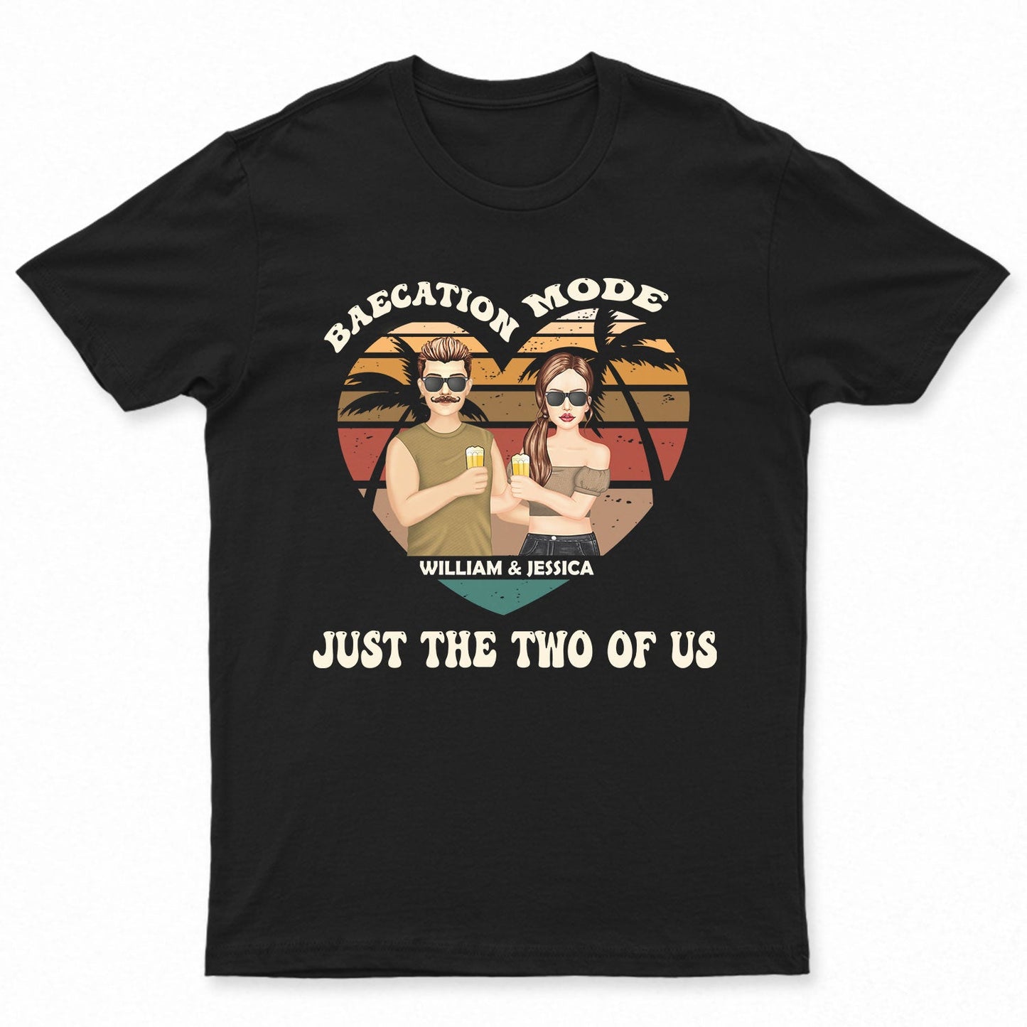 Couple Baecation Mode - Gift For Couple - Personalized Custom T Shirt