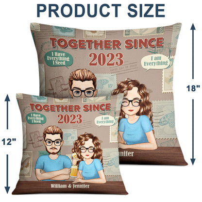 Couple Drinking Together Since - Gift For Couples - Personalized Pillow