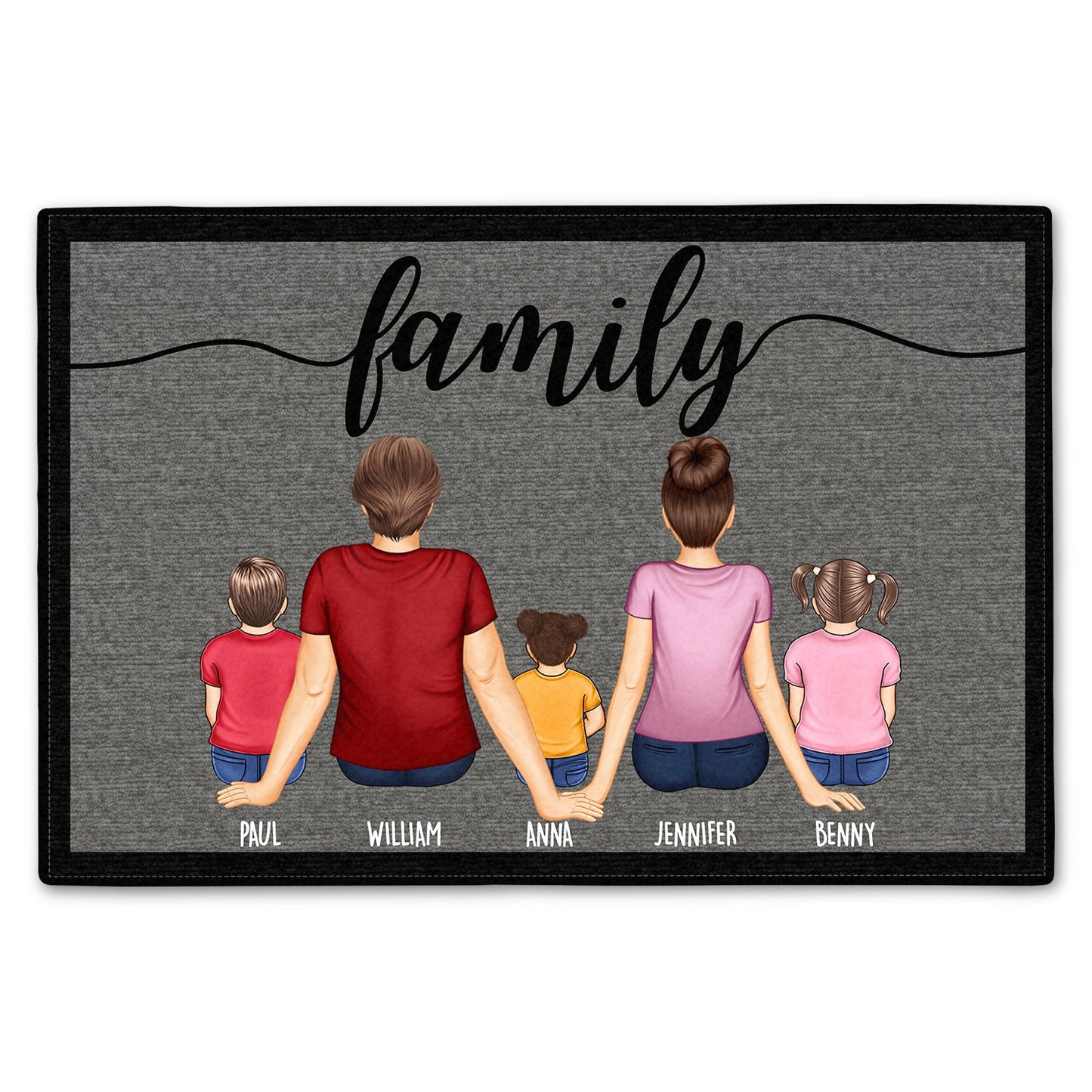 Family - Welcome Mat, Housewarming Mat - Personalized Doormat