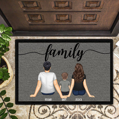 Family - Welcome Mat, Housewarming Mat - Personalized Doormat