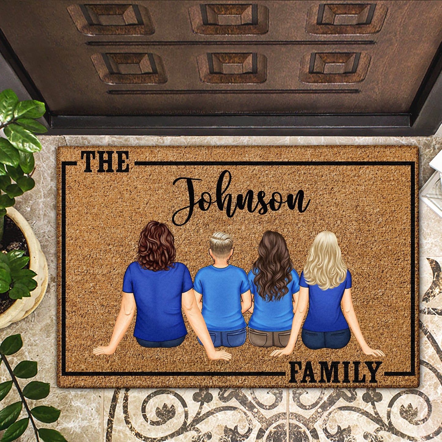 Family Name Doormat - Welcome Doormat, Housewarming Gift - Personalized Doormat