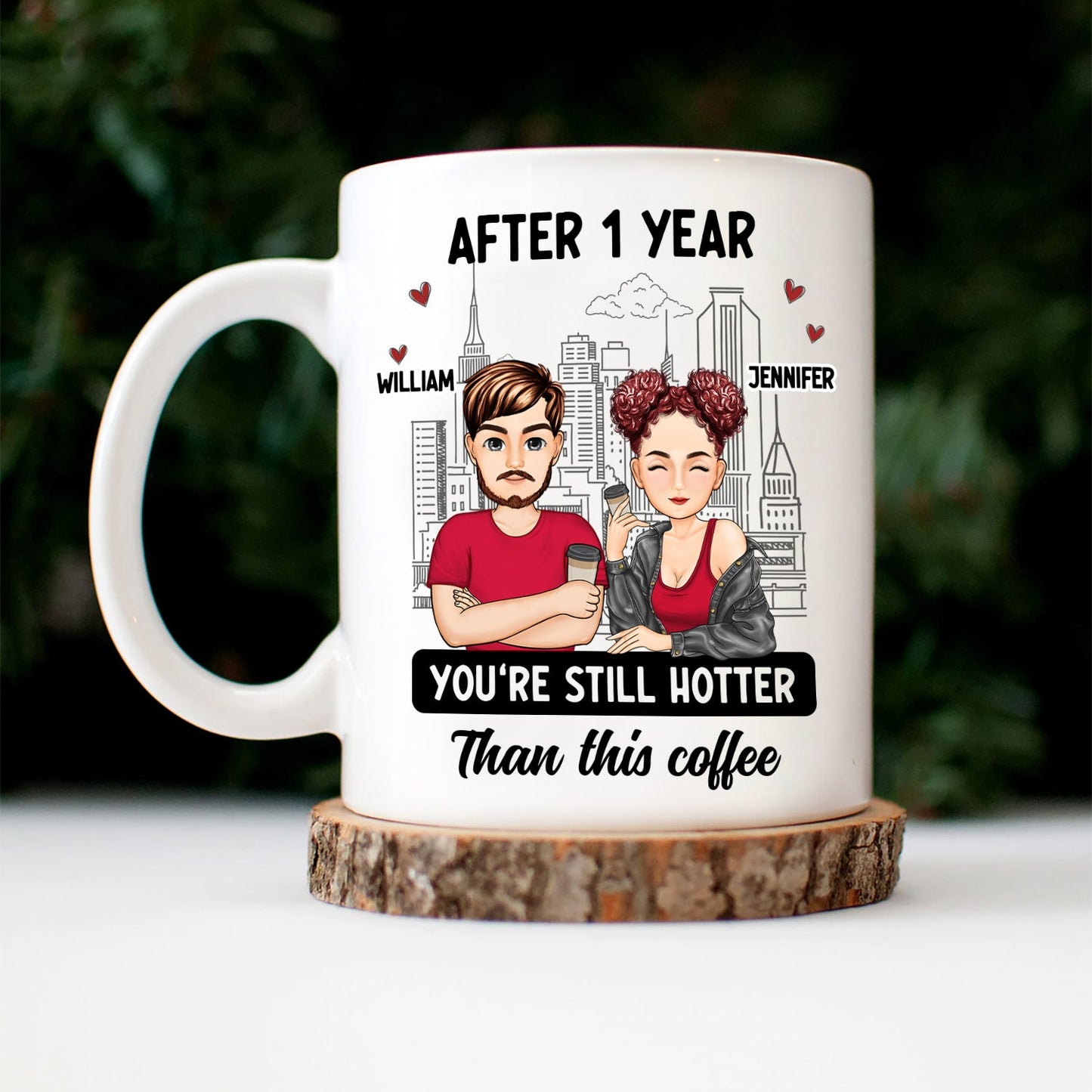 Cartoon Couple After Years You're Still Hotter Than This Coffee - Gift For Couples - Personalized Mug