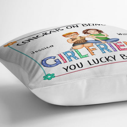 Flower Couple Congrats On Being My Husband - Gift For Couples - Personalized Pillow