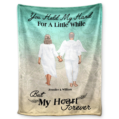 Held My Hand - Memorial Gift For Couples - Personalized Fleece Blanket