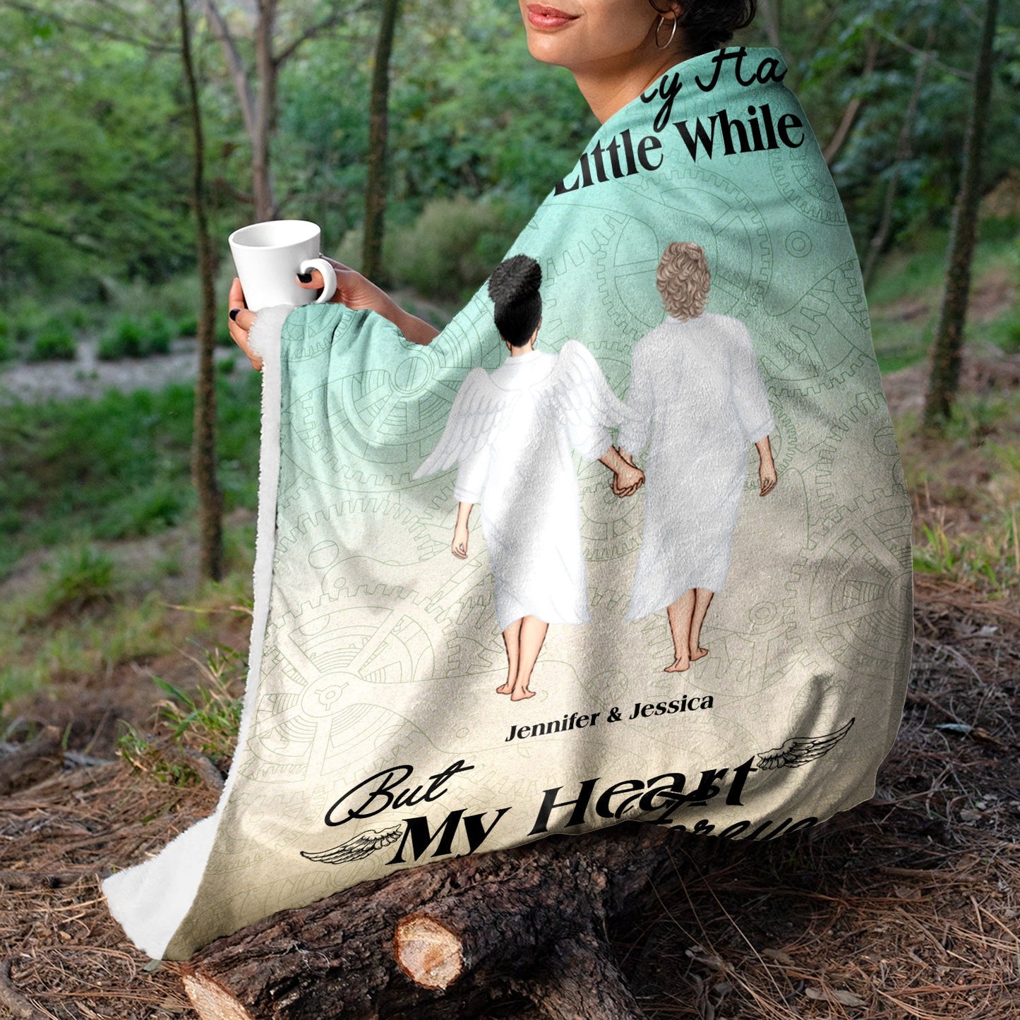 Held My Hand - Memorial Gift For Couples - Personalized Fleece Blanket