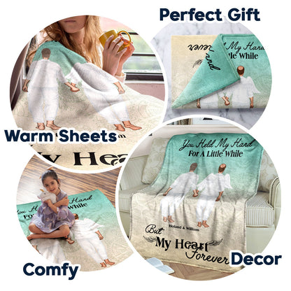 Held My Hand - Memorial Gift For Couples - Personalized Fleece Blanket