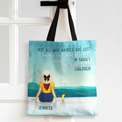 Travel Not All Who Wander - Gift For Mom - Personalized Zippered Canvas Bag