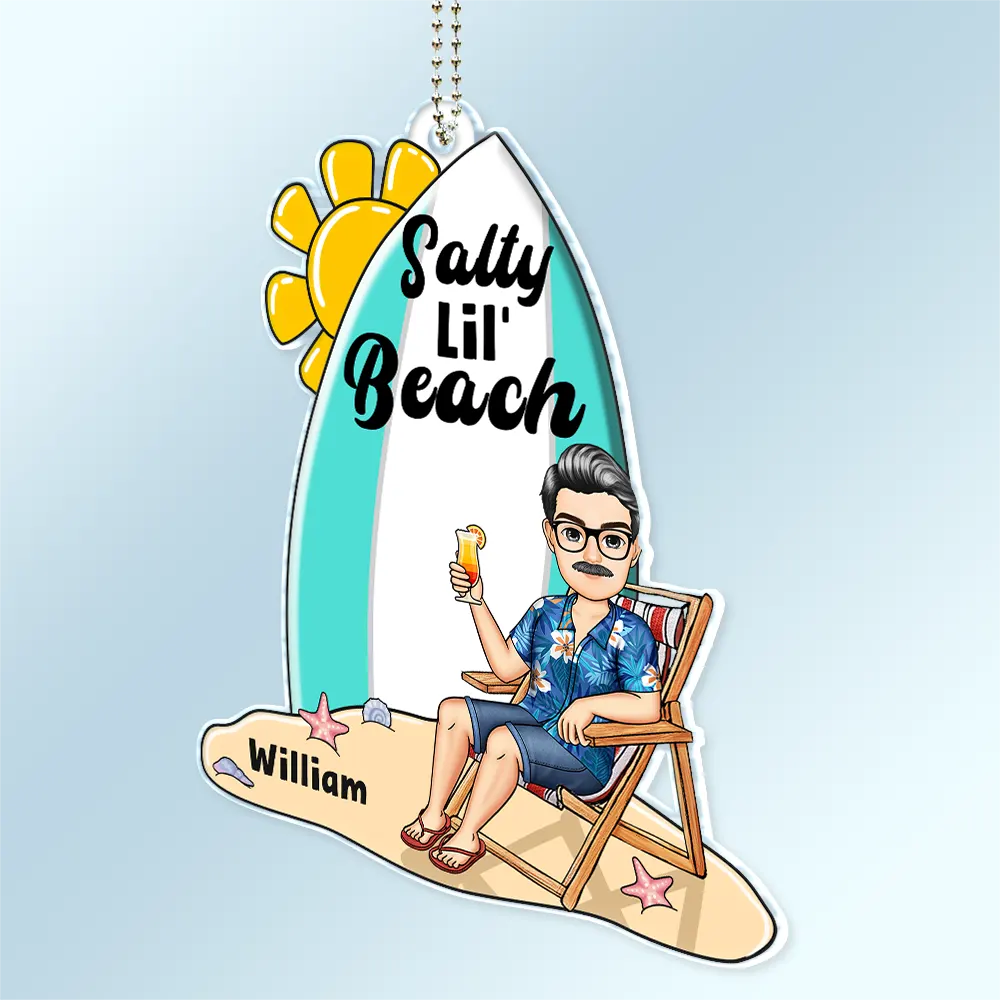 Life's A Beach - Personalized Acrylic Car Hanger