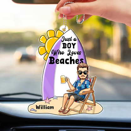 Life's A Beach - Personalized Acrylic Car Hanger