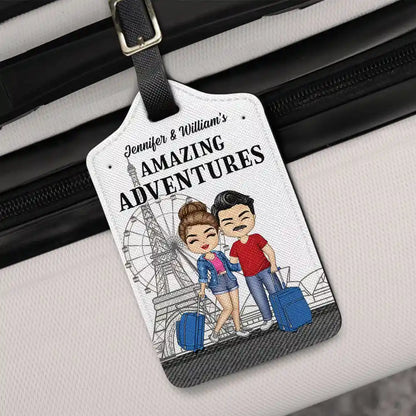 Travel Road Trip Camping Adventures - Personalized Luggage Tag